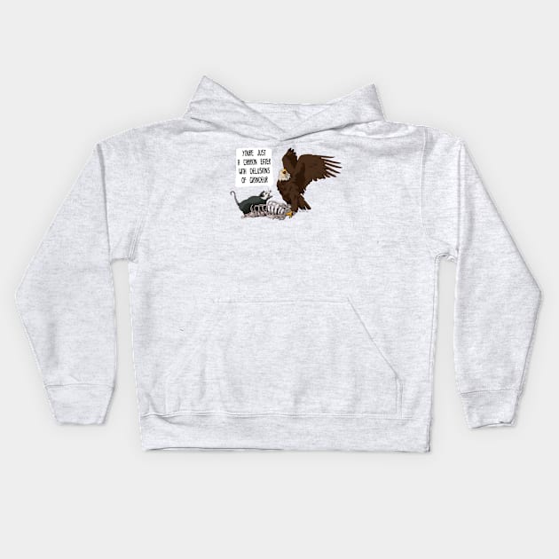 Carrion Eater (no bg) Kids Hoodie by BeSmartFightDirty